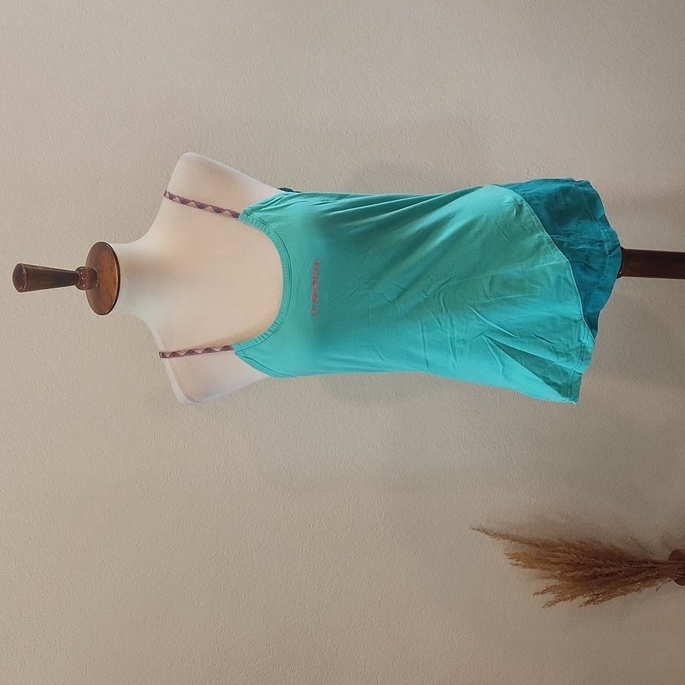La Sportiva Teal Layered Active Tank with Braided Straps